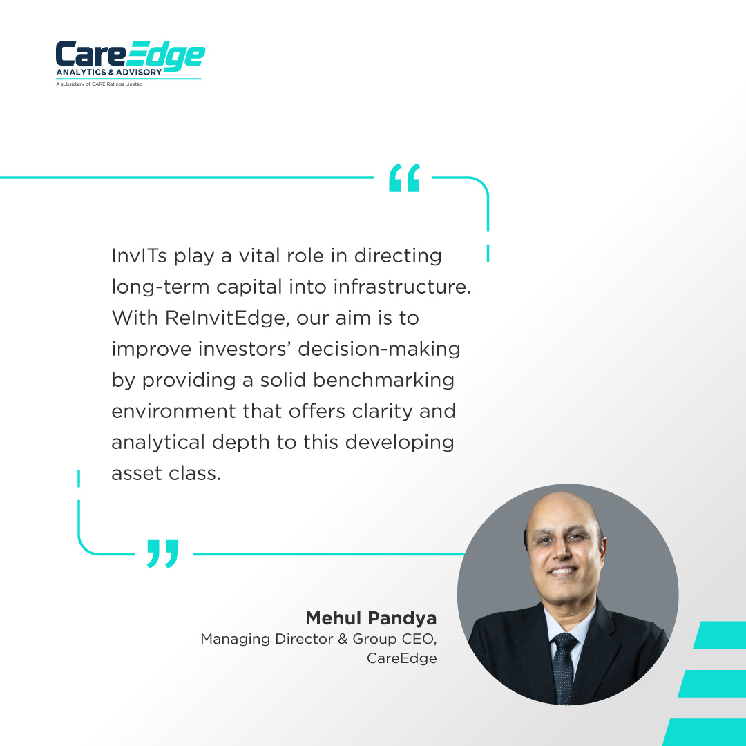 CareEdge_Group's tweet image. CareEdge, in guidance from the @SEBI_India at the REITs &amp;amp; InvITs Conclave in New Delhi on November 21, 2025, marked a significant *milestone for India’s infrastructure investment ecosystem with the launch of #ReInvitEdge.

ReInvitEdge is a benchmarking and valuation platform that…