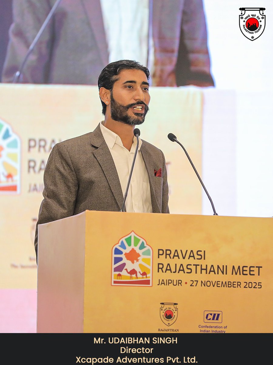 my_rajasthan's tweet photo. At the Pravasi Rajasthani Pre-summit on Tourism, a session on “Rajasthan Rising: Building India’s Premier Adventure Tourism Destination” brought together an inspiring panel of distinguished speakers.
#PravasiRajasthaniMeet #PreSummit #Rajasthan #rajasthantourism
(1/2) https://t.co/MX3wcPry6N