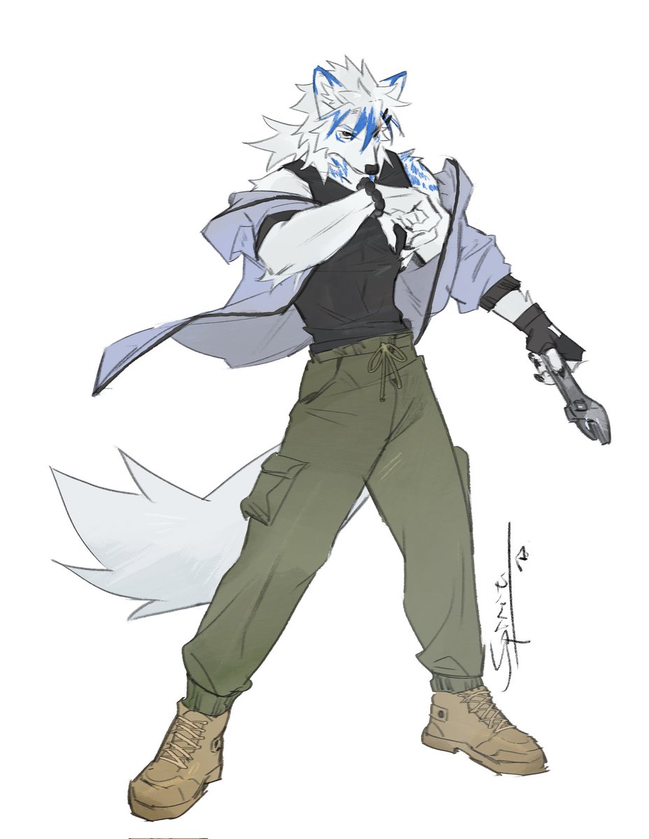 气场，扳手和狗