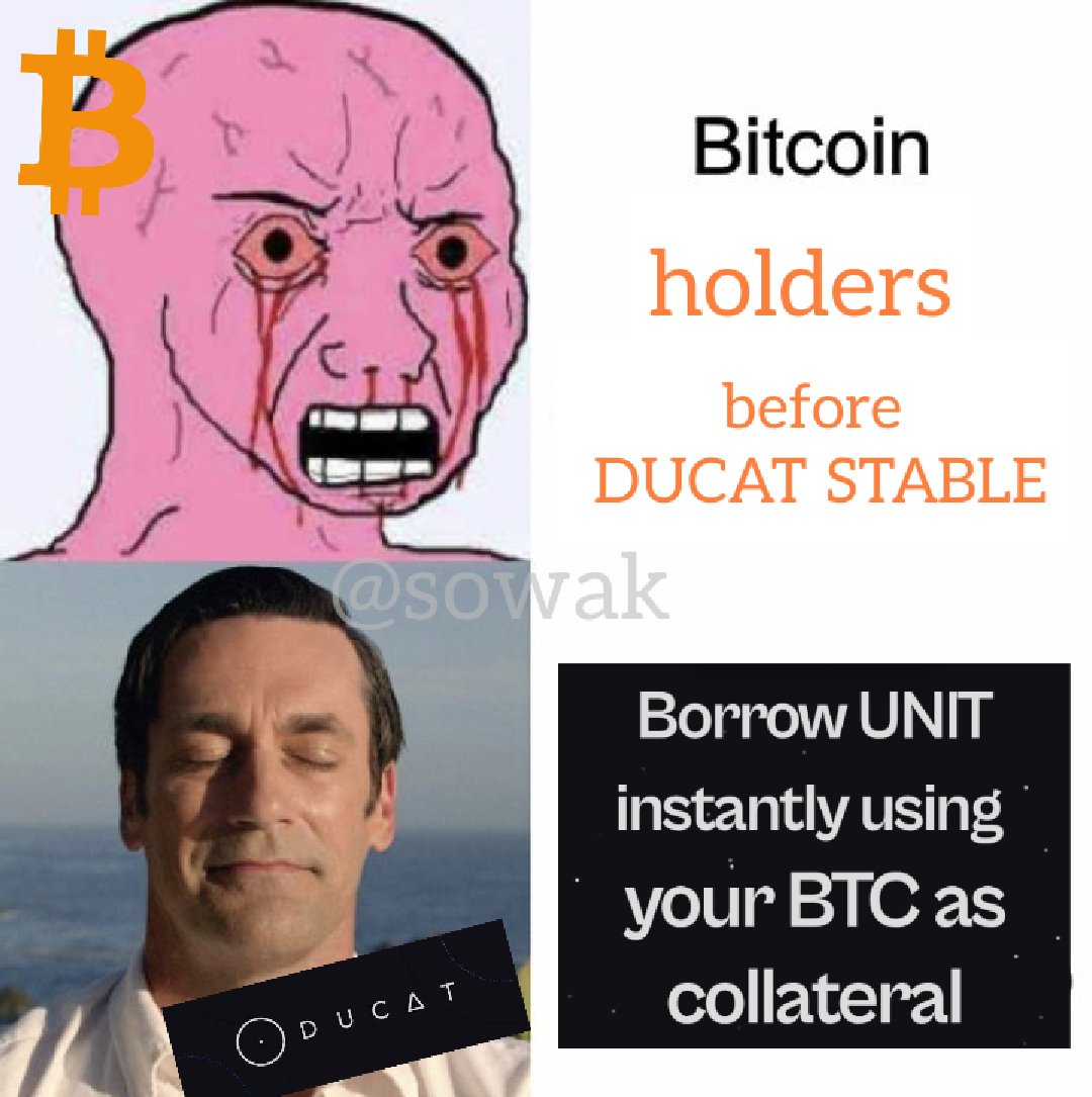 AnangSowak's tweet photo. For bitcoin holders enjoy in @Ducatstable
#btc #ducatstable #UNIT #DUCAT #meme
@sto https://t.co/AwoSW64uvB