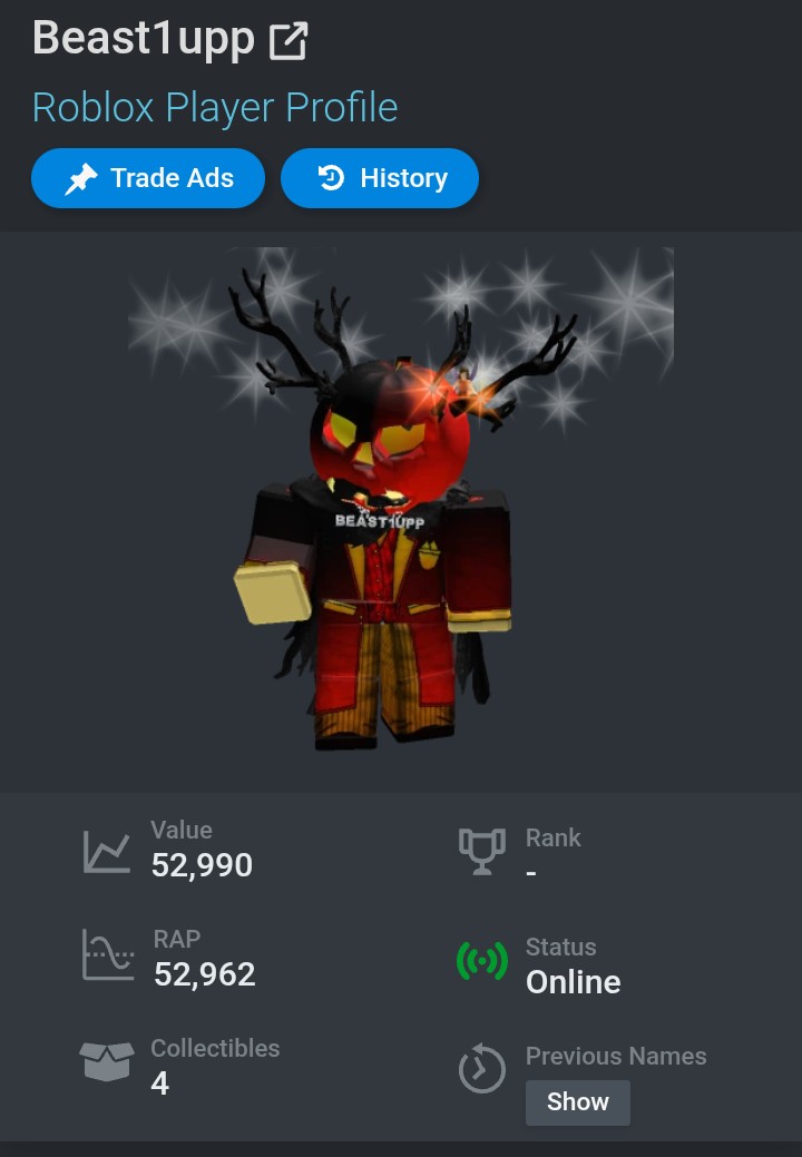 I hit 50k+ value finally🙏 Ty <a href="/Roblox/">Roblox</a>