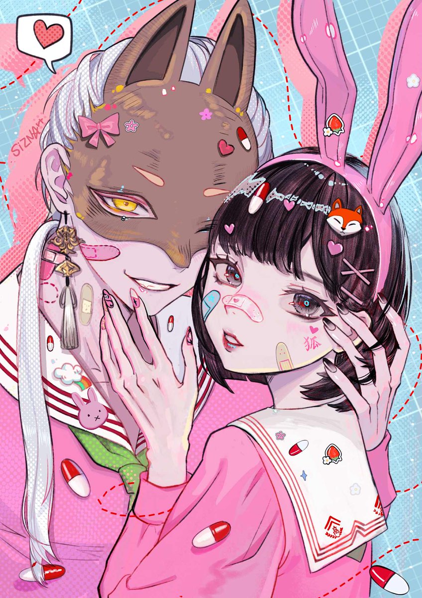 Hinako &amp; Fox mask but it's Decora+Y2K aesthetic

#silenthill #silenthillf