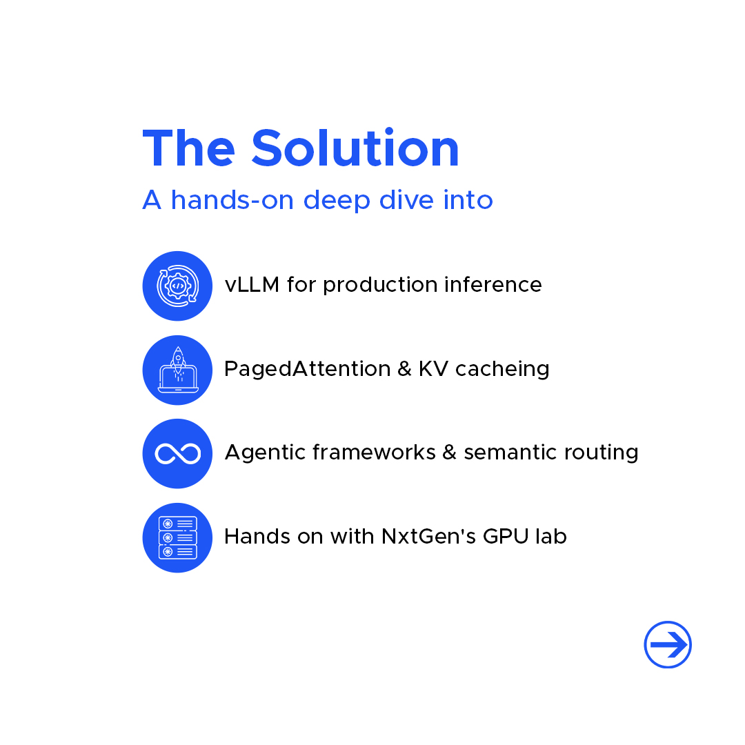 NxtGen_Cloud's tweet image. For teams building AI at scale, efficiency isn’t optional.

Learn how to cut inference costs by 50–70% and double throughput with optimised vLLM workflows and advanced GPU techniques.

Designed for ML engineers, infra teams &amp;amp; CTOs.

Click on the link and secure your seat:…