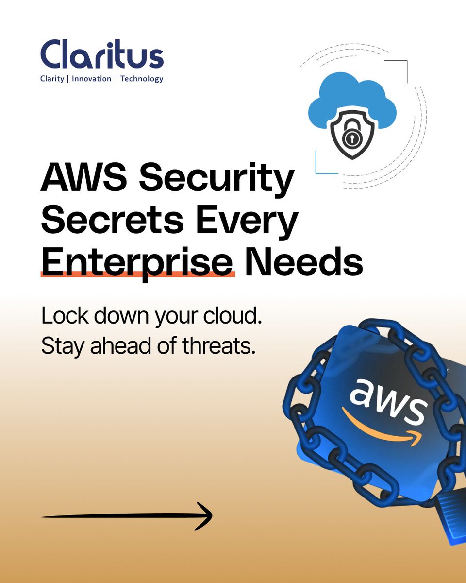 consultclaritus's tweet image. Strengthen your cloud security with the practices that matter most.

From identity controls to encryption and continuous monitoring, @awscloud gives enterprises the foundation to stay secure while scaling with confidence.