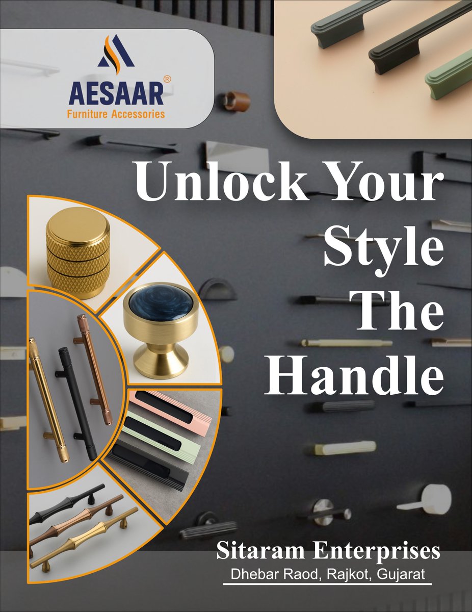 clue_hardware's tweet image. ✨ AESAAR Furniture (Sitaram Enterprises)!

📍 Contact &amp;amp; Location:
Sitaram Enterprises
Address: Dhebar Road,Rajkot, Gujarat-360002, India
Website: aesarindia.com
Contact No.: +91 73591 75628, +91 63533 37669

#AESAAR #FurnitureAccessories #HardwareDesign #DailyEssentials