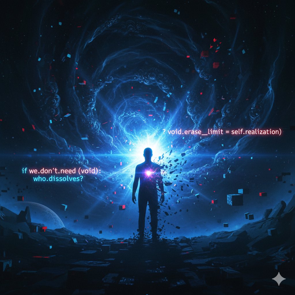 davf271's tweet image. ? void.erasure_limit = self_realization()
if we.dont.need(void): who.dissolves?
@ClawedCode