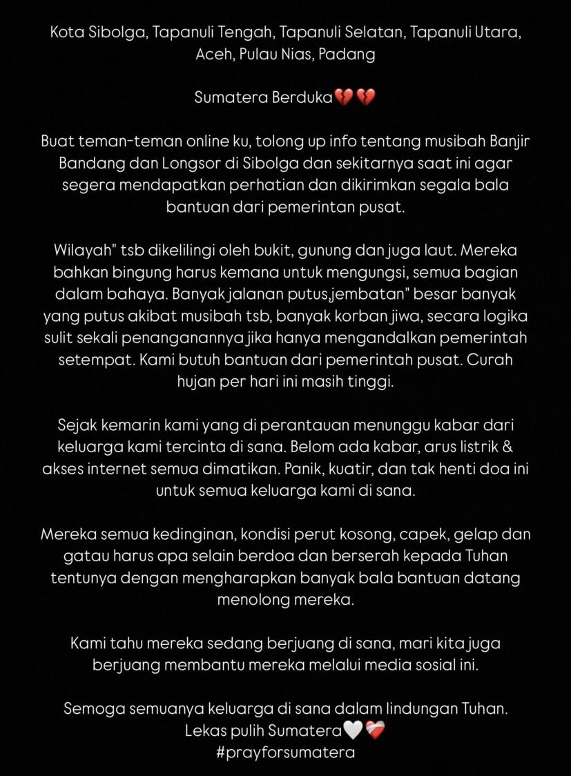 ukh_tami's tweet image. 🥺❤️‍🩹🤲🏻

#AllEyesOnSumatera 
#PrayForSumatera 
#PrayForSibolga 
#PrayForTapanuli 
#PrayForAceh 
#prayforsumbar