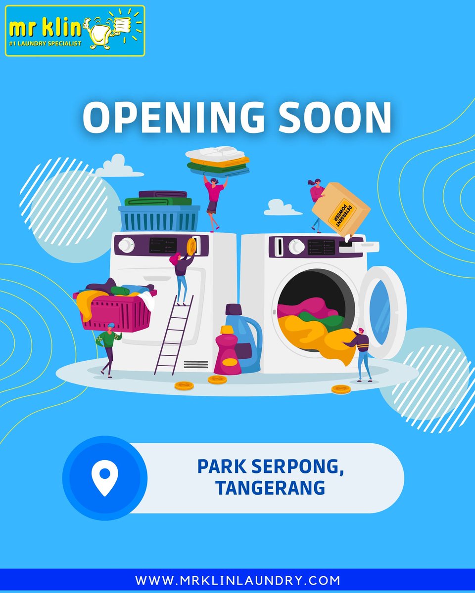 Opening soon! Mitra MR KLIN, Pak Jonathan di Park Serpong, Tangerang.
Total sudah 314 mitra bergabung di 53 kota seluruh Indonesia. 
Jika Anda juga ingin memiliki bisnis Laundry yang Panen dan terima Cash setiap hari, segera hubungi kami. Info Franchise: mrklinlaundry.com