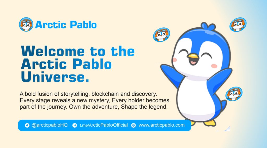 Welcome to the Arctic frontier where memes meet mechanics <a href="/CoinstoreExc/">Coinstore</a>

<a href="/arcticpabloHQ/">Arctic Pablo</a> is pioneering a new era: Deflation, Staking, Community-driven growth

If you’re ready for the next wave of meme evolution, step in👉🏻arcticpablo.com

#ArcticPablo #memecoin #Coinstore