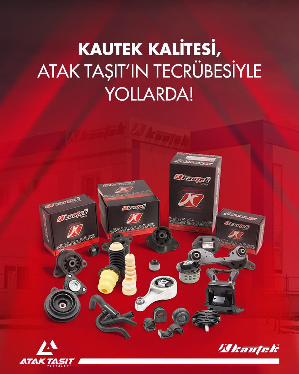 Yolun her noktasında dayanıklılık, sessizlik ve uyum… Atak Taşıt güvencesiyle sunulan KAUTEK kauçuk-metal parçaları, aracınızın konforunu ve performansını korur.    

#AtakTaşıt #HerZamanAtak #Kautek
