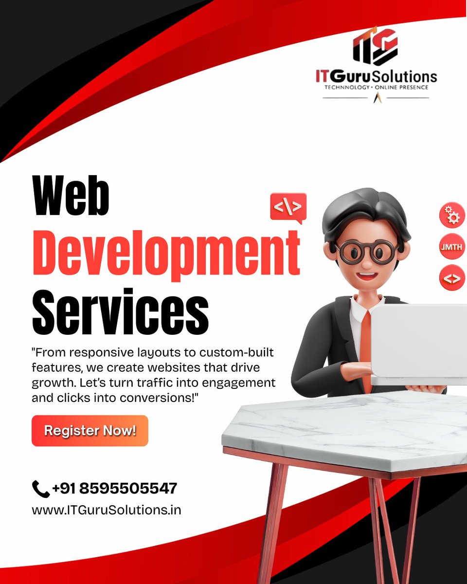 ITGuruSolution's tweet image. Need a high-performance website that converts? 🚀
We build responsive, modern, and conversion-focused websites tailored to your business.
📞 +91 8595505547
🌐 ITGuruSolutions.in

#WebDevelopment #WebDesign #UIUX #BusinessWebsite #TechSolutions #ITGuruSolutions