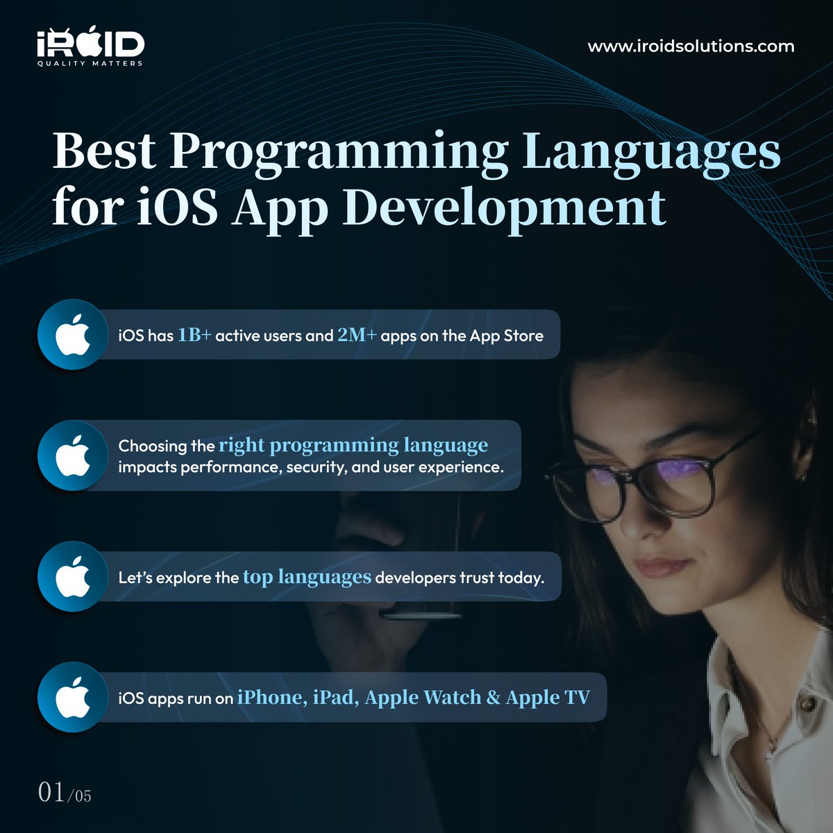 weareiroid's tweet image. Swift leads iOS development in 2025-26, fast, secure, future-ready.

Cross-platform? Try Flutter or React Native.
Ready to build your app?

iroidsolutions.com

#iOSDevelopment #Swift #AppDevelopment #iroidsolutions #programming