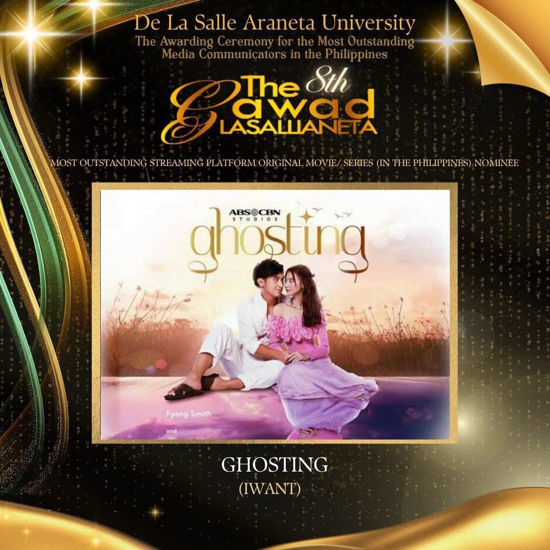 TheodoreBoborol's tweet photo. Thank you Gawad Lasallianeta for the nominations for the two original series I directed this year, Ang Mutya ng Section E and Ghosting! 😭 https://t.co/k1jKrcBrYE