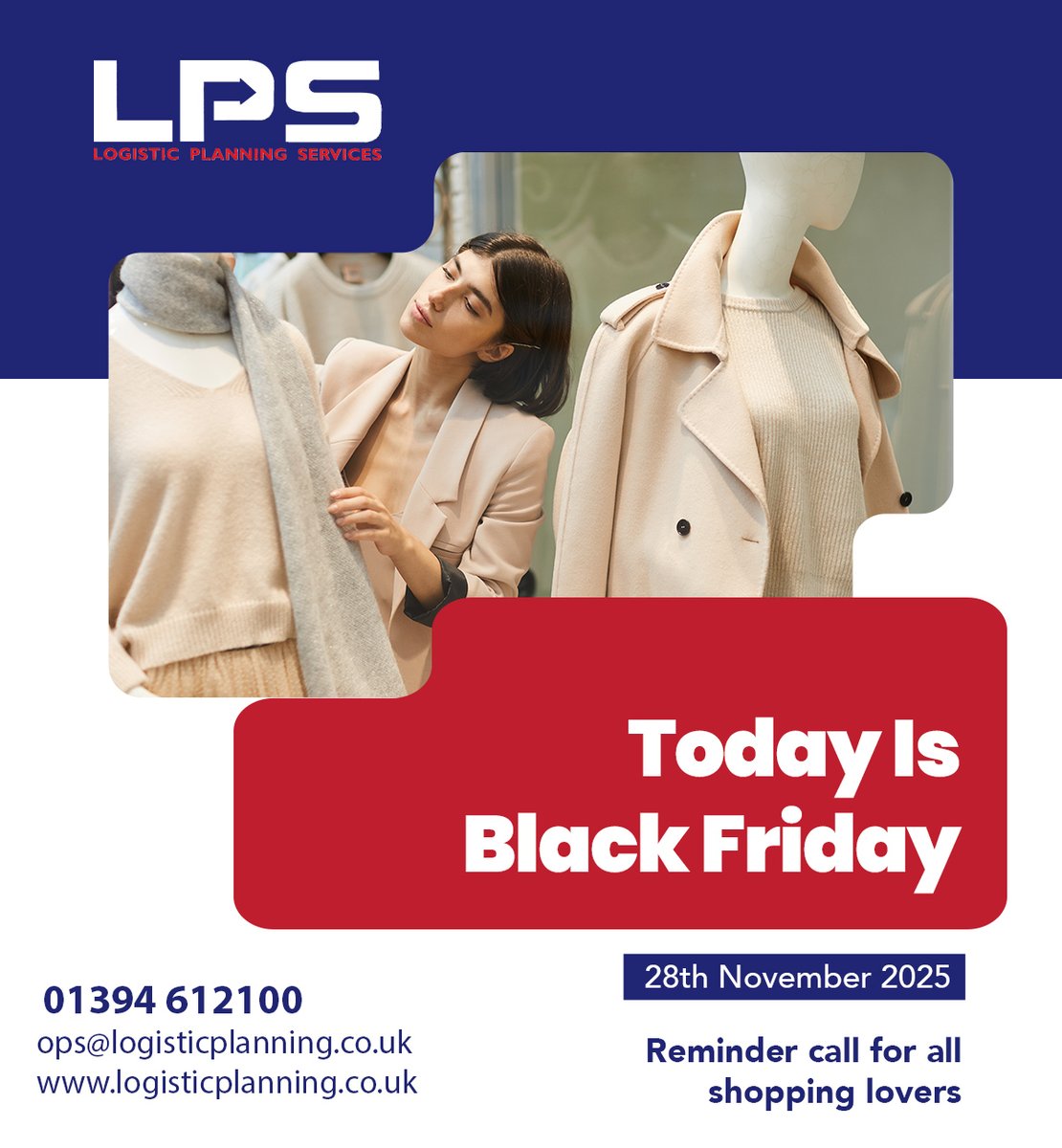 LogisticPlan's tweet image. Today ls Black Friday - Reminder call for all shopping lovers
logisticplanning.co.uk
#logistics #transport #containertransport #LogisticPlanning #Blackfriday