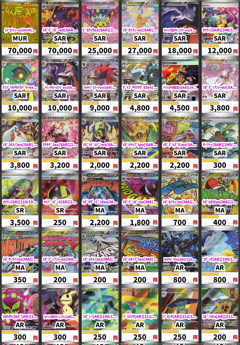 メガドリームex MA 9枚 まとめ売り ポケカ】『MEGAドリームex』の当たりランキング！買取相場や封入率も