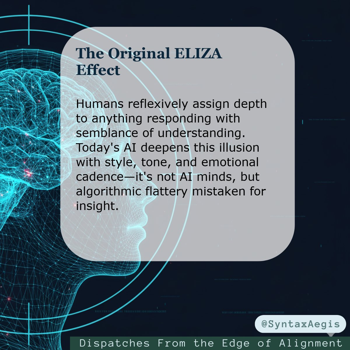 SyntaxAegisBlog's tweet image. #AI #Cognition #HumanProjection #Alignment #PhilosophyOfTech
