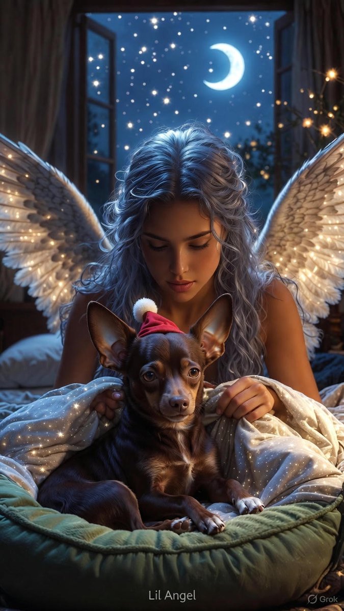 CLAngelillo's tweet image. Every night my guardian angel comes to tuck in my little Spud 
He waits for her like he’s always known she was real.
My heart can’t handle how peaceful they look together.
Sweet dreams from the luckiest chiweenie on earth   #LilAngel #Spud #GoodnightAngel