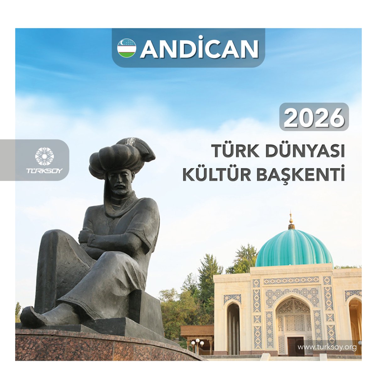 2026’da Türk Dünyasının kalbi #Andican (Özbekistan)’da atacak; sesi sınırları aşacak.

Andican✨2026 Türk Dünyası Kültür Başkenti 

📍Aktau - TÜRKSOY Daimi Konseyi 42. Dönem Toplantısı