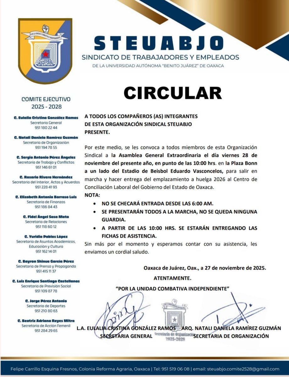 Oaxaca_AlDia's tweet photo. Mañana Marcha del #STEUABJO
Tome sus previsiones
Mantente informado en nuestro canal de WhatsApp: https://t.co/XNvCZ5bVT4 https://t.co/7ayW1GU6st