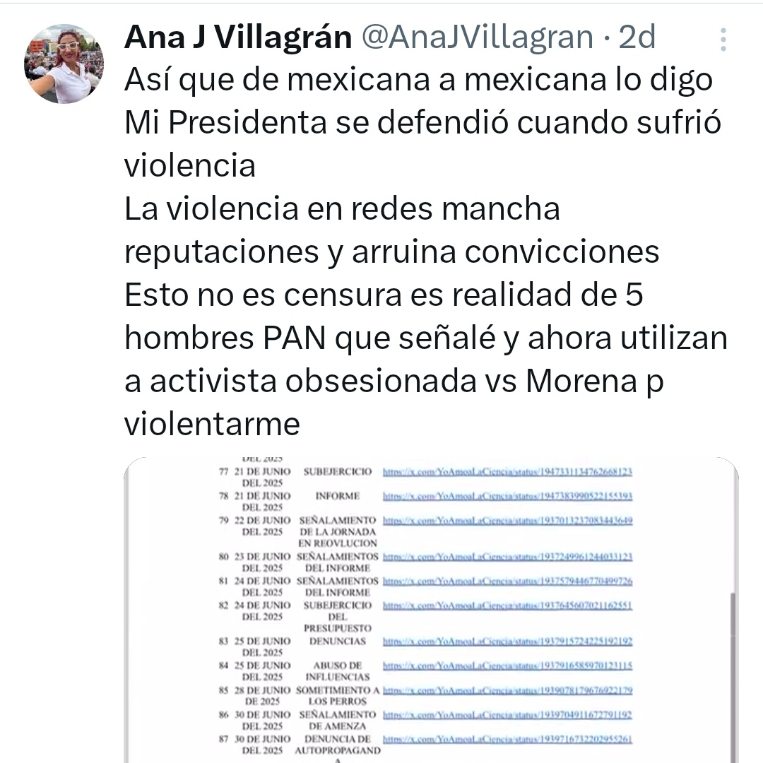 YoAmoaLaCiencia's tweet image. Funcionaria de Brugada que administra datos personales admite tener un expediente sobre mí

Ana Villagrán, titular de la Agencia de Atención Animal (AGATAN), publicó un video con una lista de 170 de mis publicaciones realizadas en mi cuenta de X.

En este expediente, se recopiló…