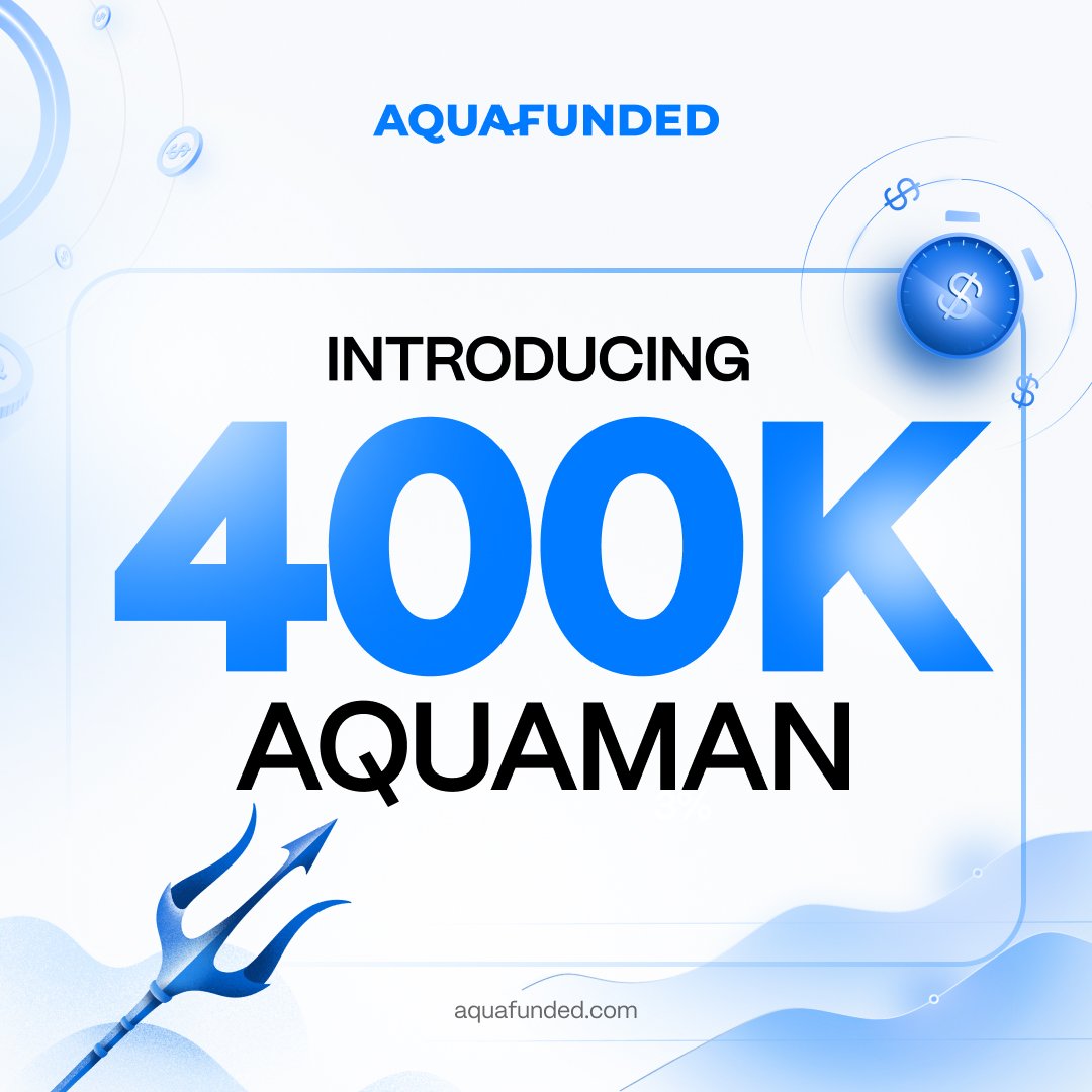 AquaFunded's tweet photo. Join the AquaMan challenge, now up to $400k! 🌊
This is a super exclusive challenge with special prices and conditions
Start now at https://t.co/sQEUT6q3dV https://t.co/A1f37QLgUy