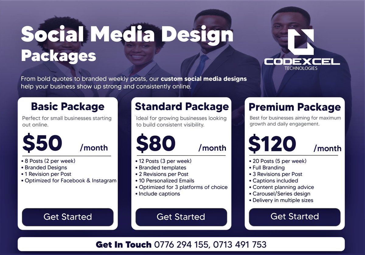 codexceltech's tweet image. Take Your Social Media to the Next Level!

With Codexcel Technologies’ Social Media Design Packages, your brand will show up stronger, smarter, and more consistent — every single week.

Whether you're just starting out or scaling fast, we’ve got a package for you.