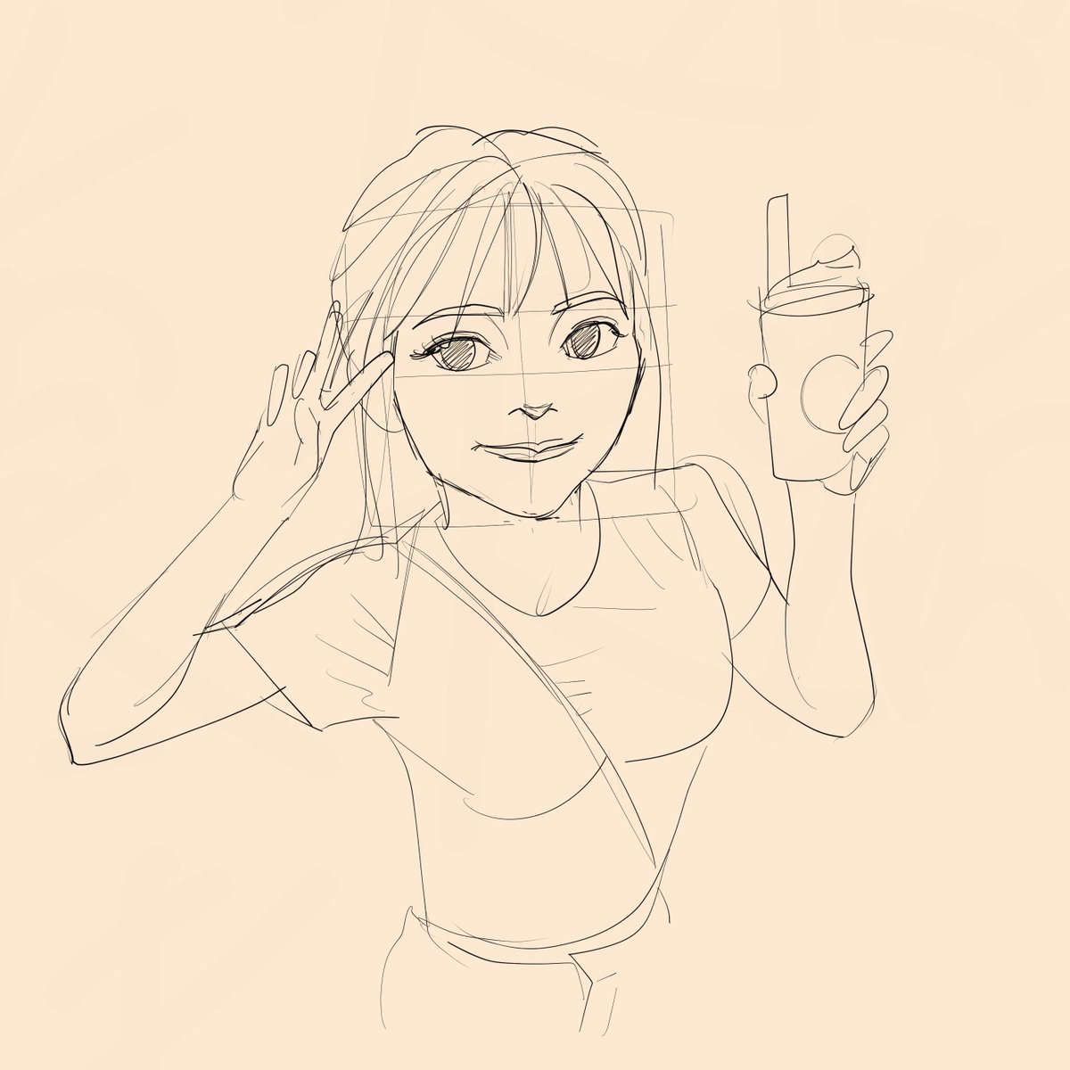 tenmadayuu's tweet image. #桃月なしこ さん　 　ーーーーーーー    #イラスト #似顔絵