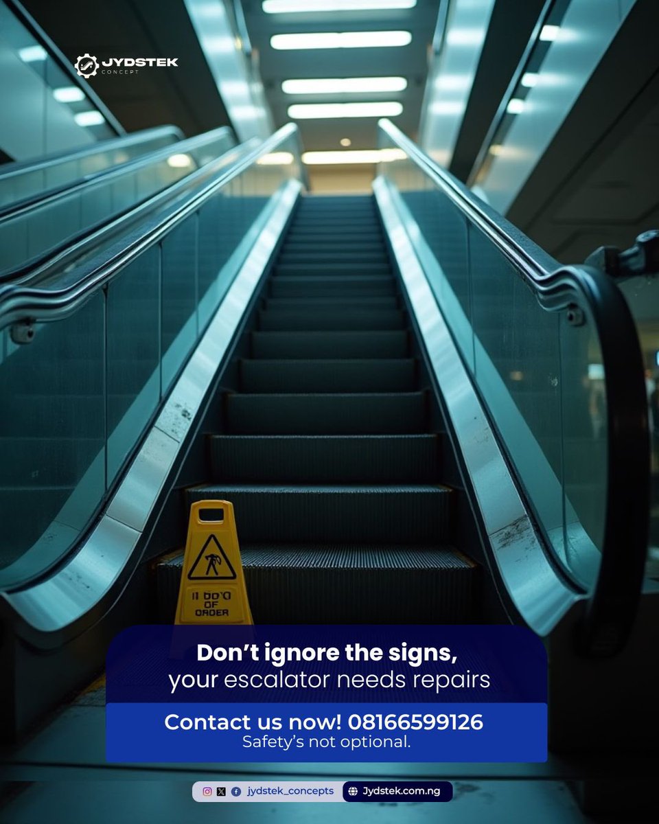 jydstek_concept's tweet image. Out of order 🚧 — even the most reliable escalator needs a little TLC sometimes. Time for a maintenance check.

#escalator #lift #maintenance #jydstekmaintenance #otismilburn #expofilm