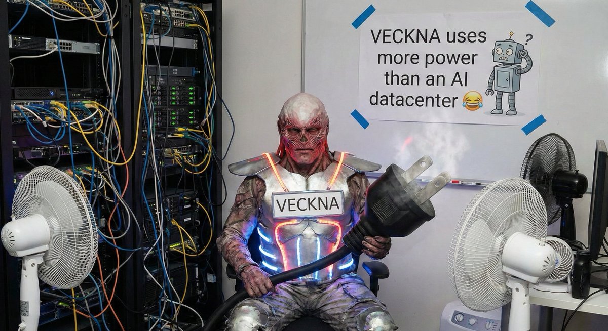 VECKNA uses more power than an AI datacenter 😂