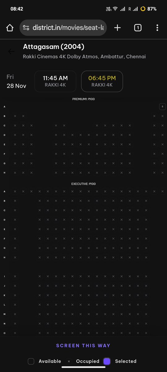 TrollywoodX's tweet image. Evening and night shows Houseful at Rakki Cinemas and KG cinemas 💥

#Attagasam #AjithKumar