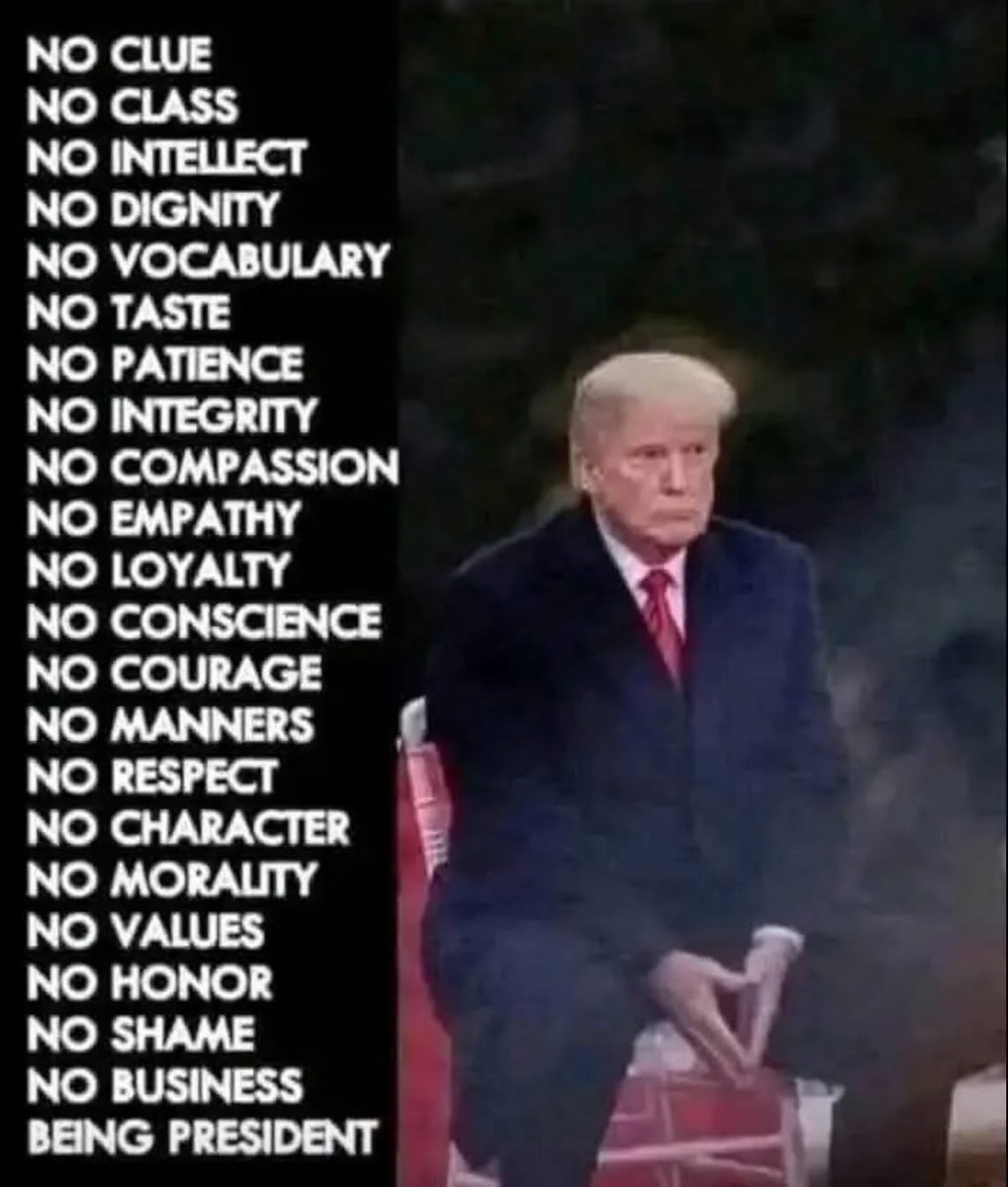 LePapillonBlu2's tweet image. Trump doesn’t have a single redeeming quality.