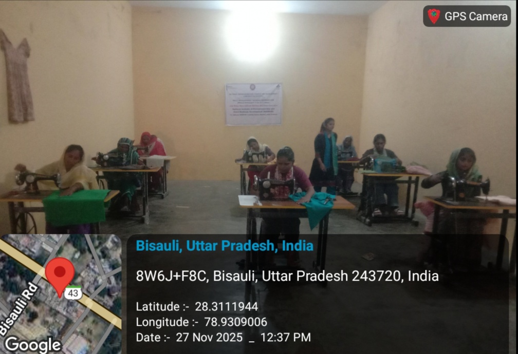 A Skill Development Training Program on Self-Employed Tailor was organized for Manual scavengers/ their dependents on 27.11.2025 at Badaun, UP under the SRMS component of the NAMASTE scheme.