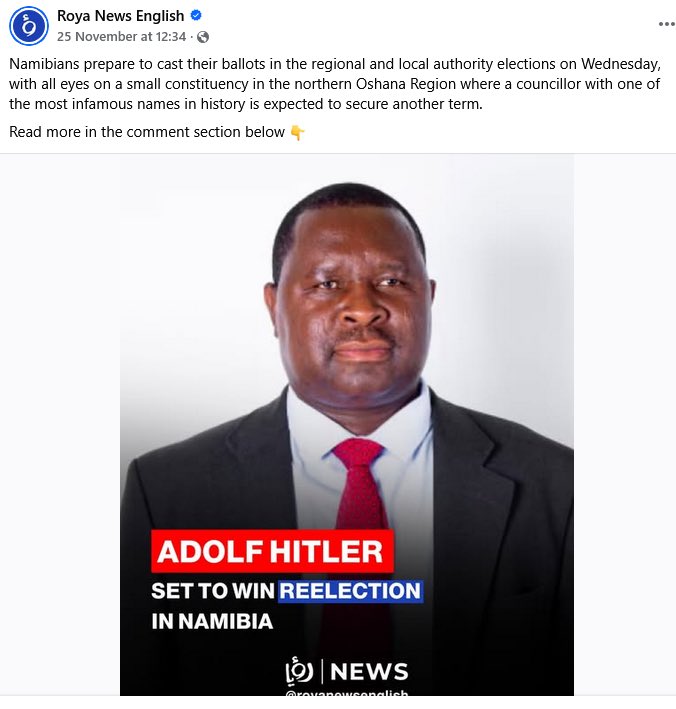 Adolf Hitler winning an election was not on my 2025 bingo list.