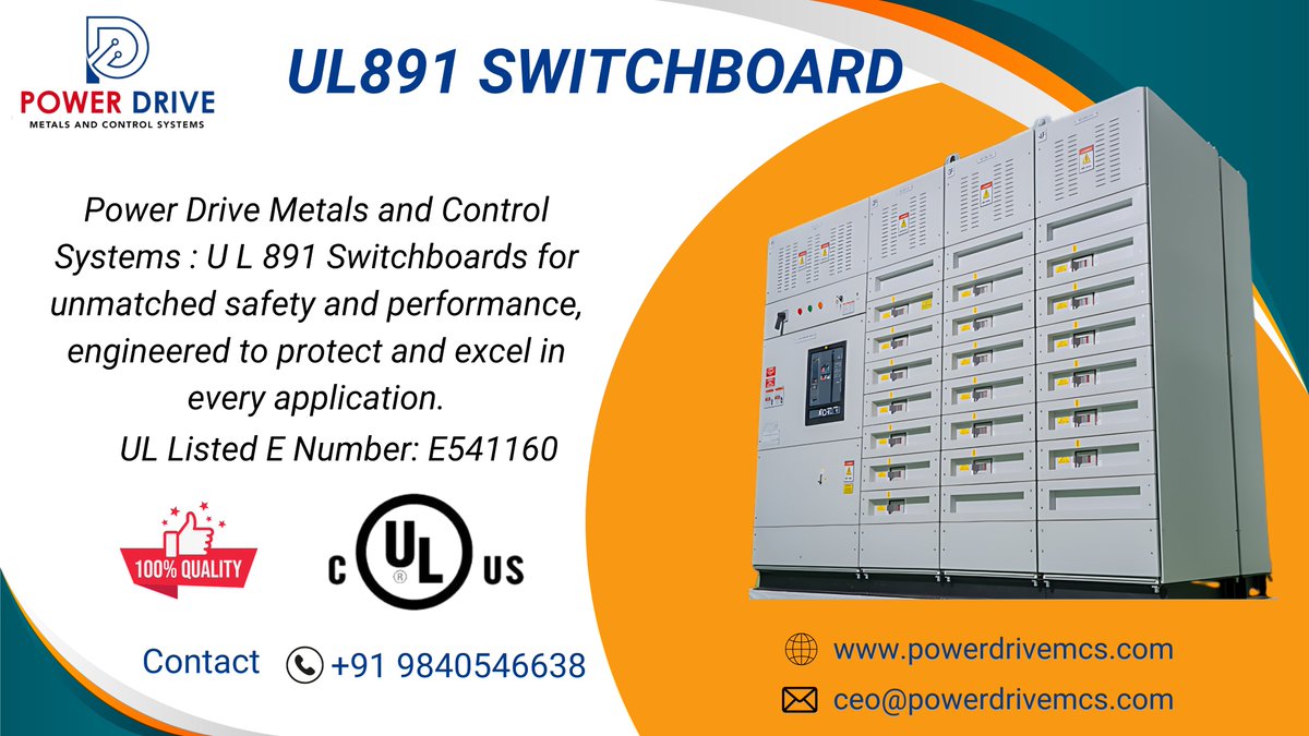 PowerDrive2020's tweet image. UL 891 Switchboards: The Backbone of Safe &amp;amp; Reliable Power Distribution
Unmatched Reliability
Enhanced Safety
Customization Excellence
Global-Grade Quality

Industries that prioritize quality know there’s no compromise.

#UL891 #Switchboards #PowerDriveMCS #ElectricalSafety