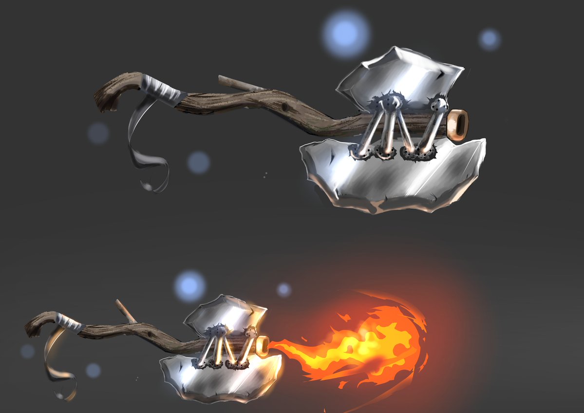 Urabe335096's tweet image. fire axe 
#DnD #roll20 #conceptart