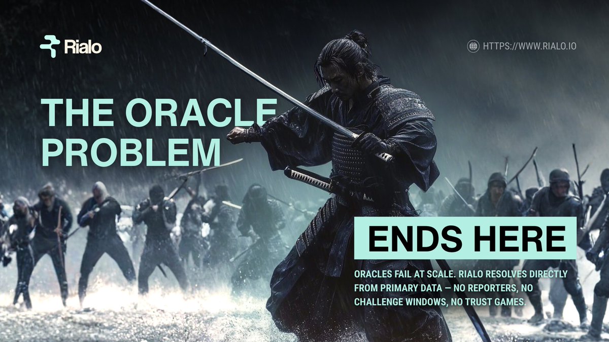 _CryptoNotes_'s tweet image. Prediction markets fail at scale because their oracles break.

Rialo fixes this by going straight to the source.

@RialoHQ make truth programmable, rendering traditional oracles obsolete.

Infinitely scalable prediction markets are here.