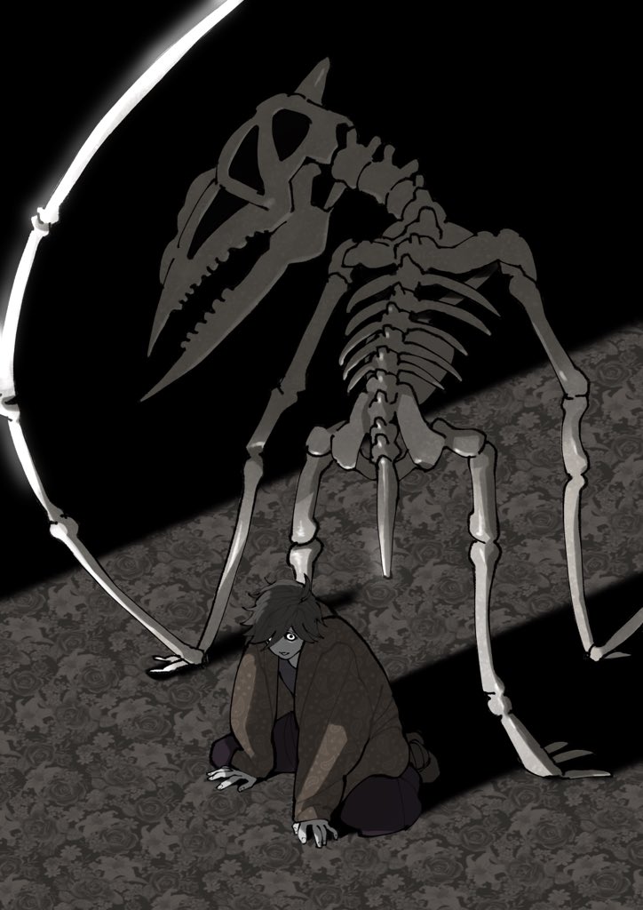 tasukete_45's tweet image. 翼竜が描きたくなったので火野映司も添えておきました