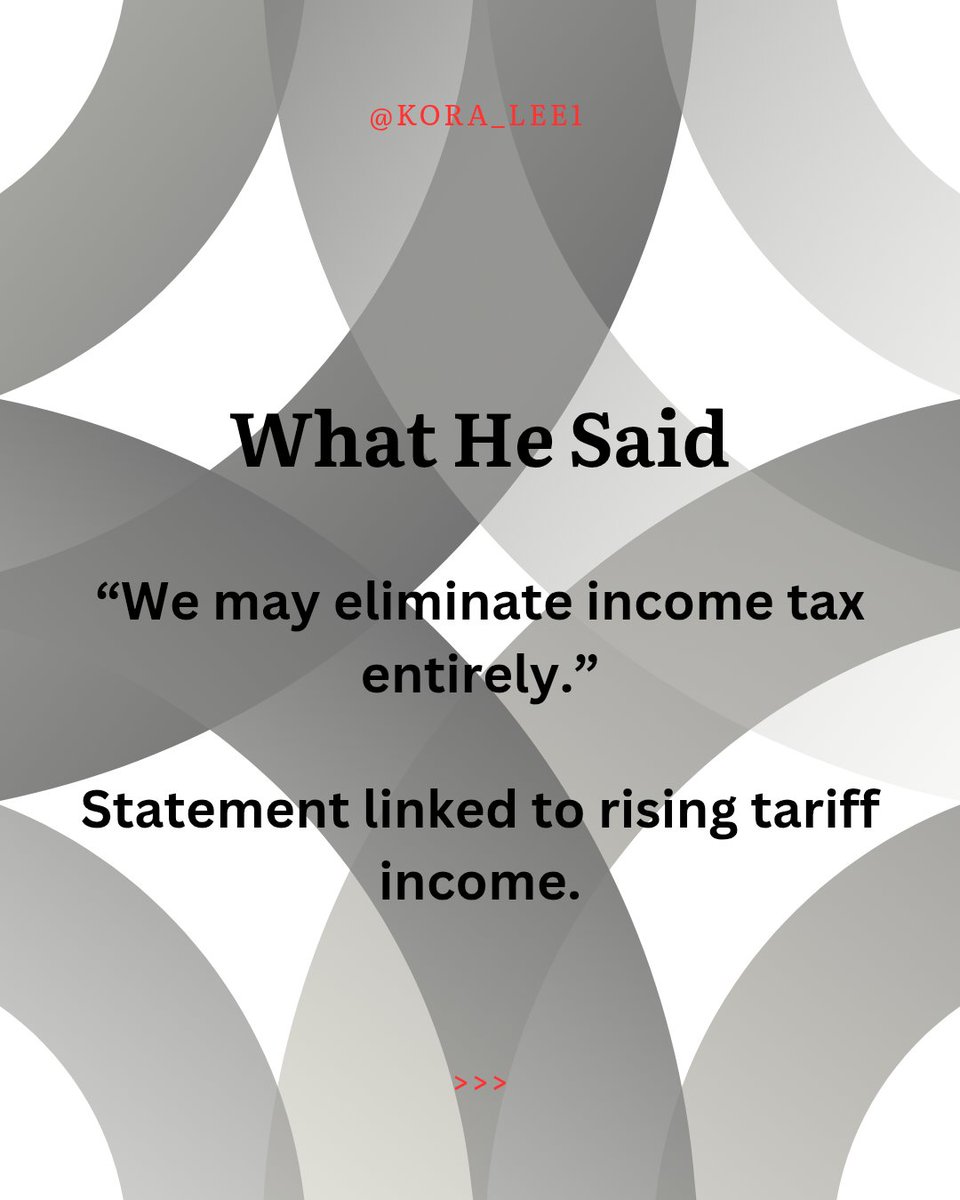 kora_lee1's tweet image. 🇺🇸 Trump hints at eliminating U.S. income tax, funded by tariff revenue.
Big economic move ,and markets are watching closely 👀
More liquidity = potential boost for risk assets like crypto.#CryptoNews
#GlobalMarkets
#MacroUpdate
#USPolitics
