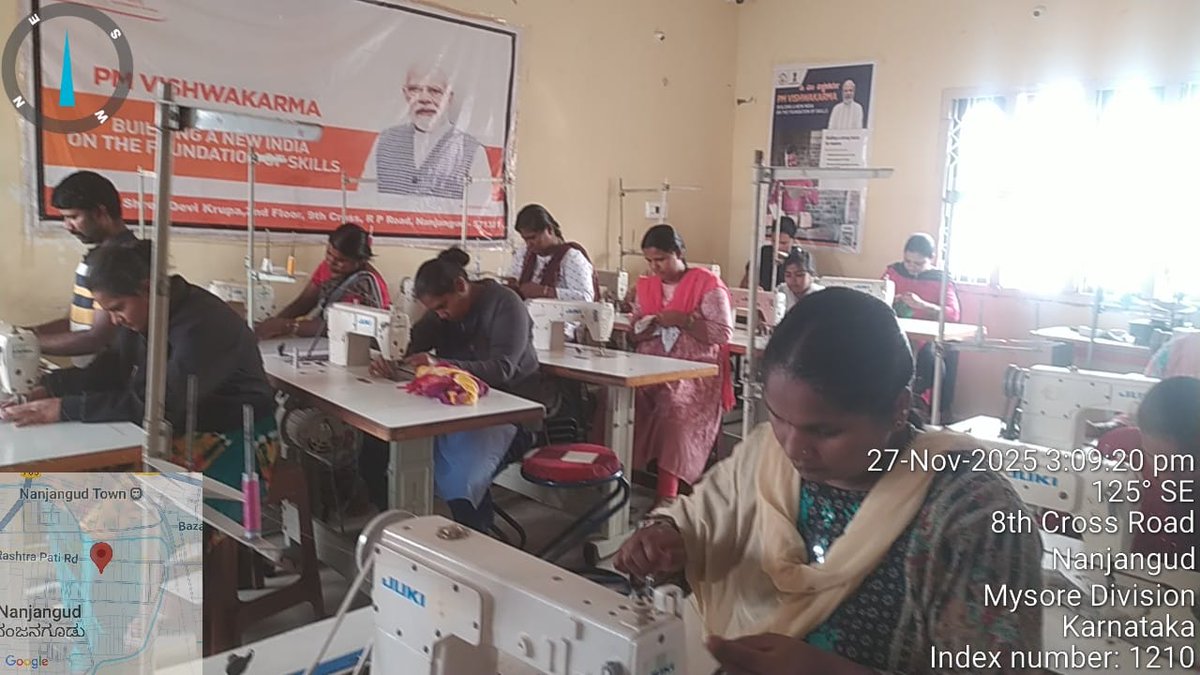 A Skill Development Training Programme in the job role of "Specialised Sewing Machine Operator" was organised at Mysuru (Karnataka) for Manual Scavengers/ their dependents on 27-11-2025  under SRMS component of NAMASTE Scheme.