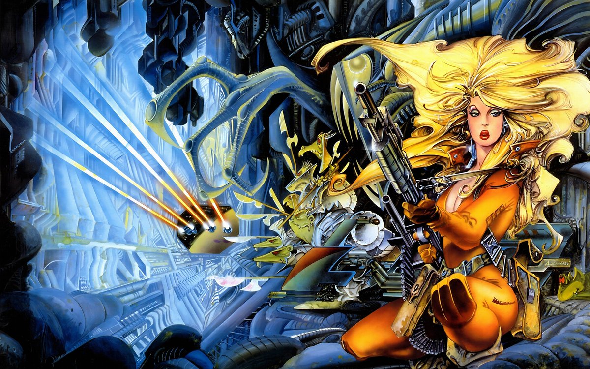 cimerians's tweet image. Lorna by Alfonso Azpiri
#scifiart