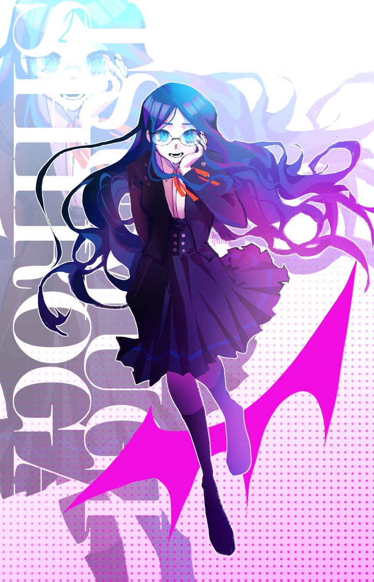 leftaquery's tweet image. i'm like 5 years late but i just finished watching a playthrough of danganronpa v3 and i loved tsumugi's expressions so much i had to doodle her quickly :D unintentional bisexual lighting included
