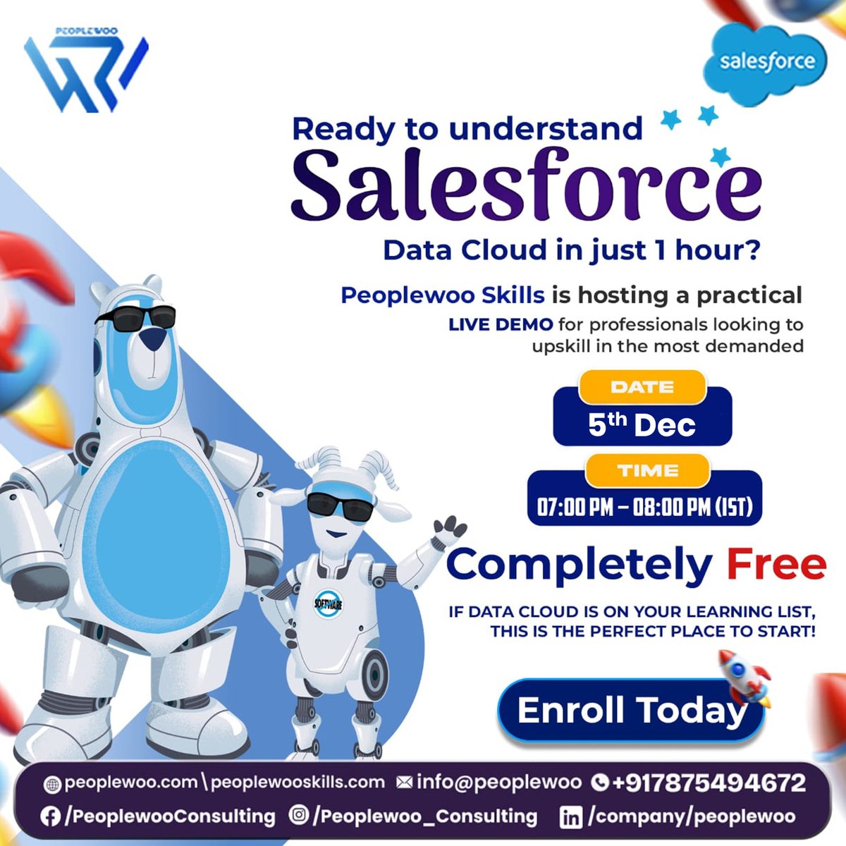 Peoplewoocon's tweet image. Register Now: 
zurl.co/HT2Cu

Visit: zurl.co/GazrE

#Salesforce #DataCloud #DataStream #Customer360 #PeoplewooSkills