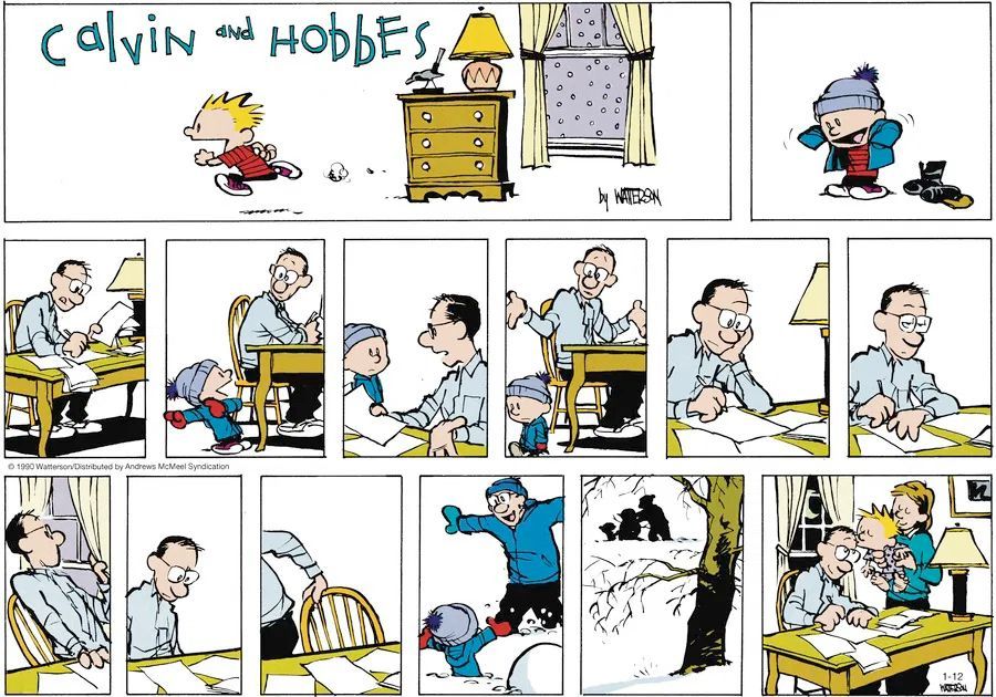 Here is your wholesome content for the day. ❤️ #CalvinandHobbes #DadLife