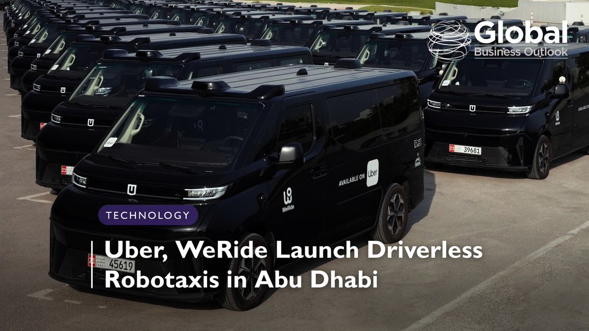 gbomagazine's tweet image. @Uber and WeRide have officially launched fully driverless robotaxis in Abu Dhabi, marking a major milestone for autonomous mobility in the region.

Full article 👇
globalbusinessoutlook.com/technology/ube…

#globalbuisnessoutlook #AutonomousVehicles #Uber #WeRide #AbuDhabi #TechNews…