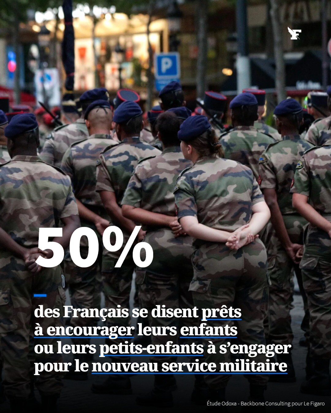 Près de 8 Français sur 10 approuvent le nouveau service militaire annoncé par Emmanuel Macron. →