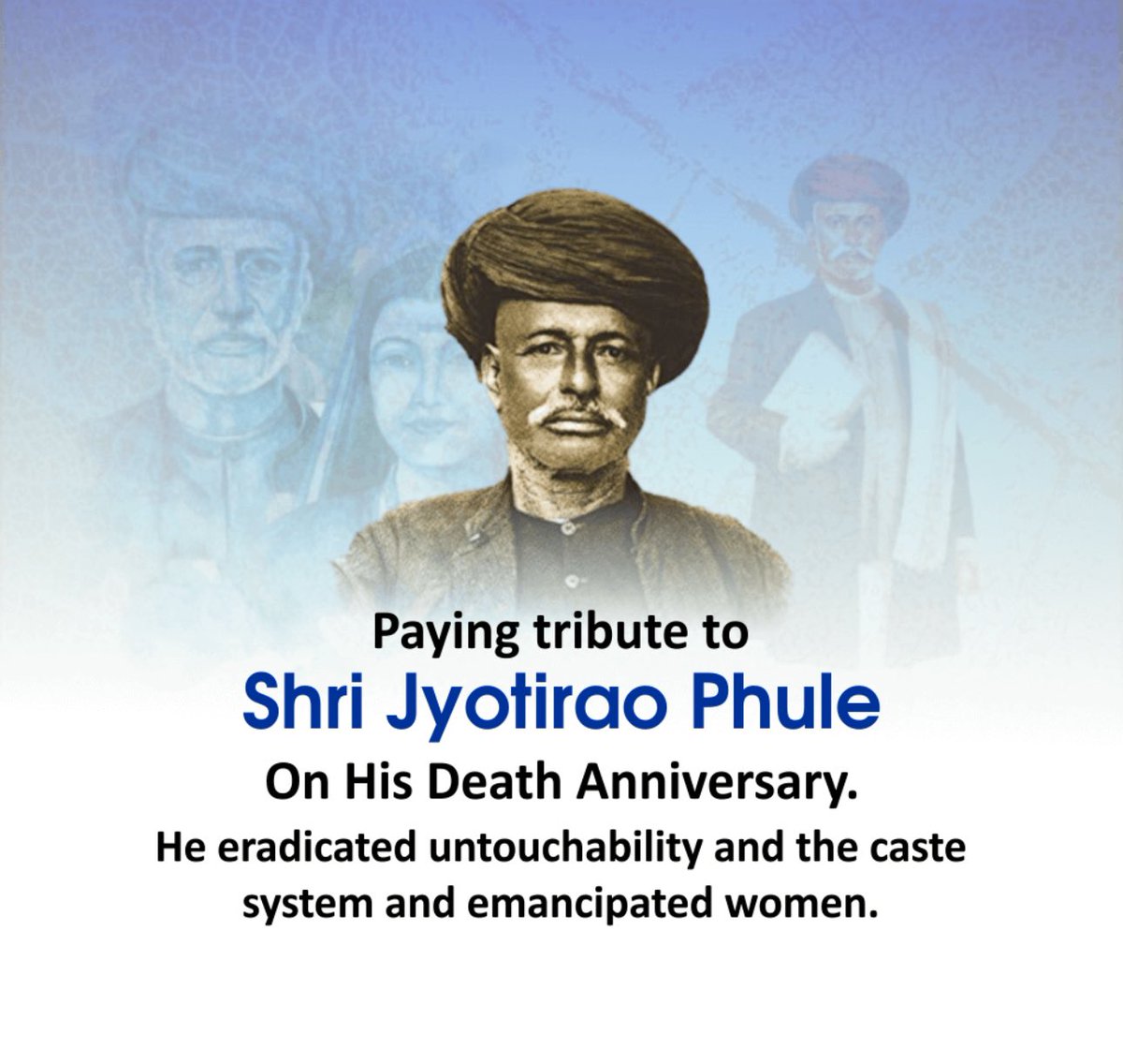 ARK_Bharatiya7's tweet image. Honouring the memory of Mahatma Jyotirao Phule ji on his Vardhanti a great social reformer whose courage shattered the shackles of inequality and ignorance. His unwavering commitment to equality, education and dignity continues to guide us in building a just and inclusive…