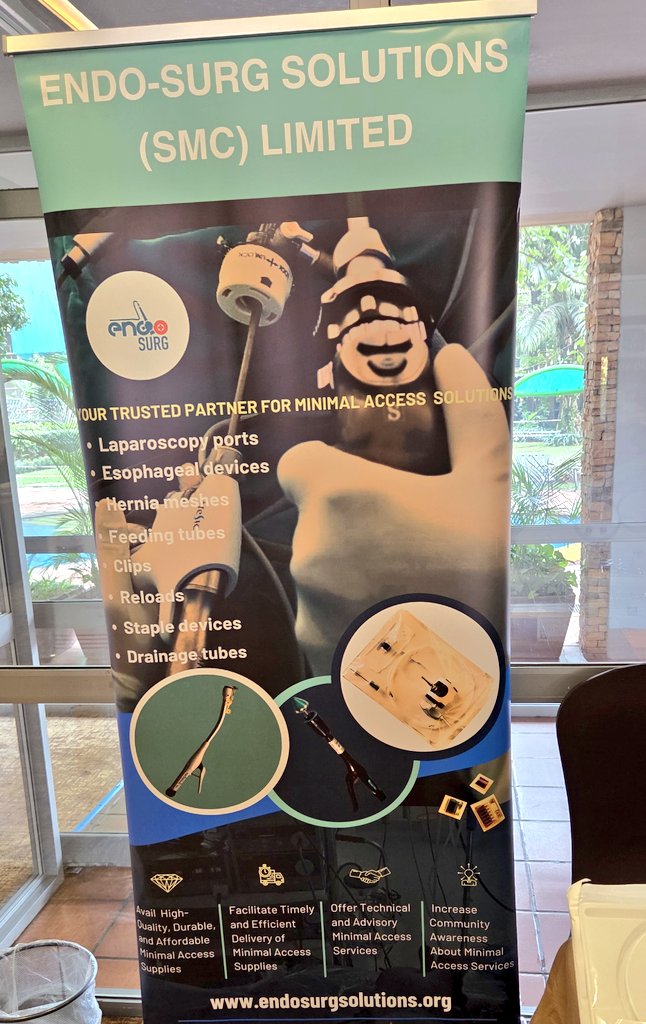EndosurgLtd's tweet photo. Welcome to the 5th Society of Uganda Gastrointestinal and Endoscopic Surgeons Symposium.
We welcome you to the @EndosurgLtd booth for all your minimal access surgical needs.
#Suges #EndoSurgUg #endoscopy #surgery https://t.co/sDGidTuyDV