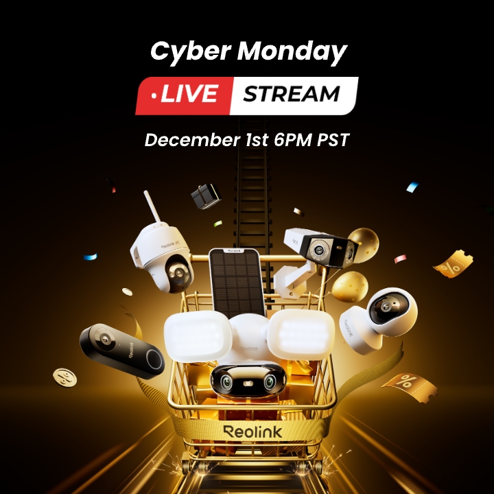 ReolinkTech's tweet image. #𝗥𝗲𝗼𝗹𝗶𝗻𝗸 𝗟𝗶𝘃𝗲: 𝗖𝘆𝗯𝗲𝗿 𝗠𝗼𝗻𝗱𝗮𝘆
📅 December 1st | 6PM PST
Join our live stream and unlock exclusive discounts available only during the event! Whether you&apos;re eyeing a new security upgrade or waiting for the perfect moment to get your favorite Reolink device,…