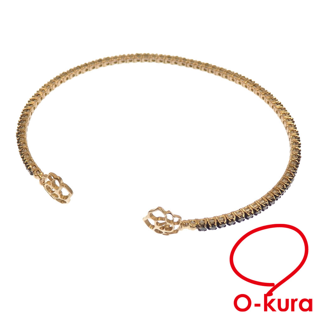 ✨販売中✨ K18YG ブラックダイヤモンド フラワーモチーフ