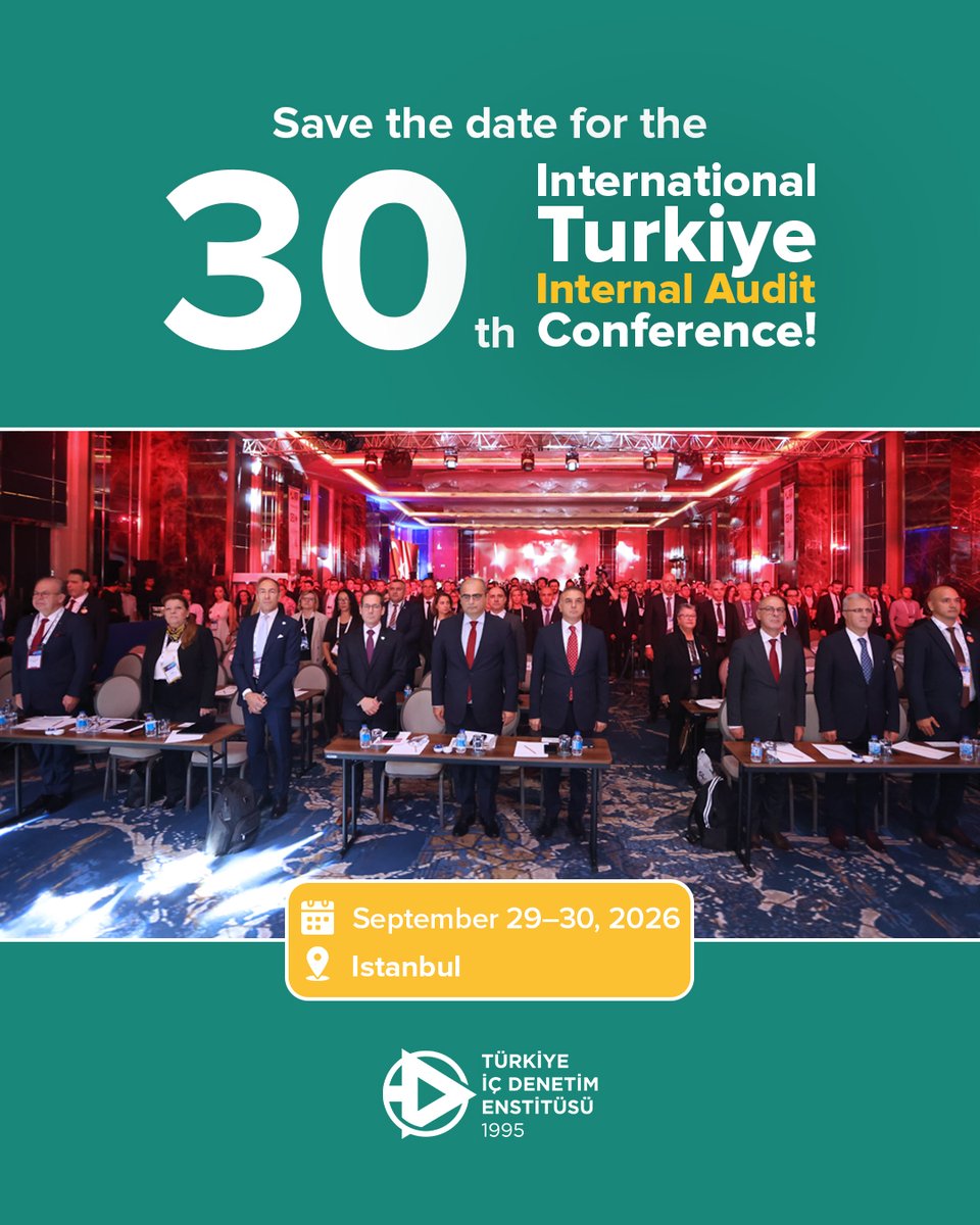 Bu yıl 30.'su düzenlenecek olan Uluslararası Türkiye İç Denetim Kongresi'ni takviminize eklemeyi unutmayın!

Geçtiğimiz sene, iç denetim dünyasının nabzını tuttuğumuz, geleceğe dair yeni bakış açıları kazandığımız ve sürpriz etkinliklerle dolu olan kongremiz, bu sene 29-30 Eylül,